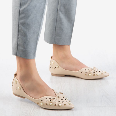 Ballerines femme beige avec décorations Lil - Chaussures 1