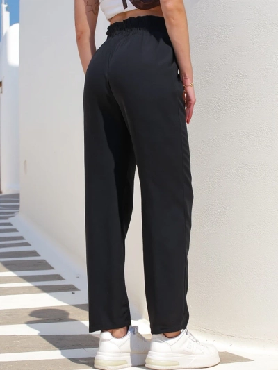 Royalfashion Pantalons en tissu simples pour femmes