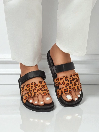 Royalfashion Chaussons pour femmes en cuir écologique FlexiComfi