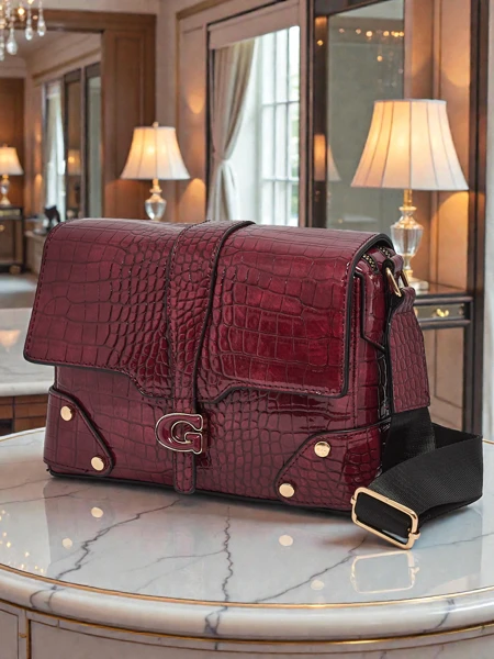 Sac à Main pour Femmes Cassandra Bordeaux en Cuir Écologique