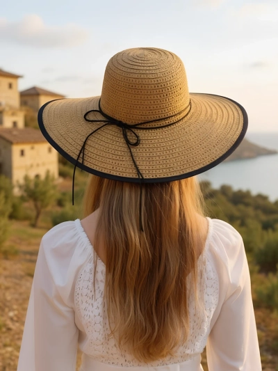 Royalfashion Chapeau de paille pour femme Fiora