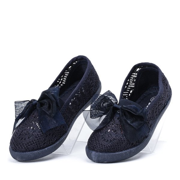 Sneakers fille bleu marine avec noeud Sugar Bomb - Chaussures 1