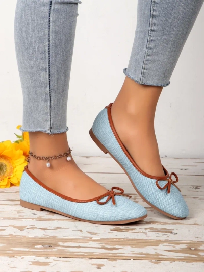 Royalfashion Ballerines pour femmes avec paillettes et un nœud Aramie