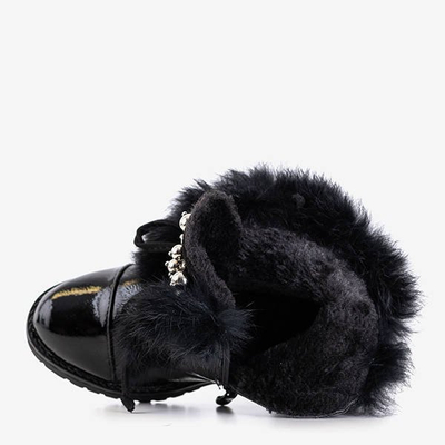 Sacs pour enfants laqués noirs avec perles Radington - Footwear