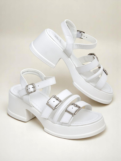 Sandales à talon bloc bas pour femmes Royalfashion Otteze