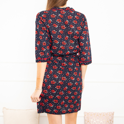 Peignoir femme en coton à fleurs - Vêtements