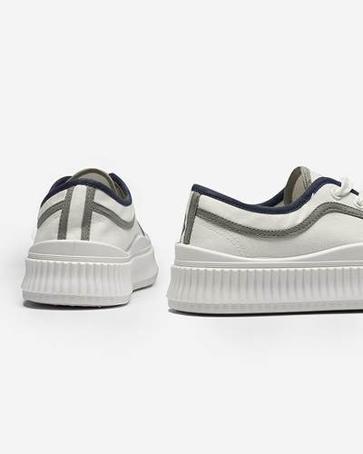 Baskets pour femmes sur une semelle solide en blanc Dessica - Chaussures