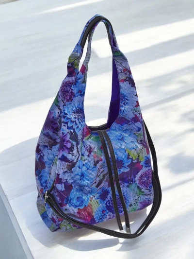 Royalfashion Grand sac en tissu à motifs floraux avec une trousse cosmétique et fermeture magnétique