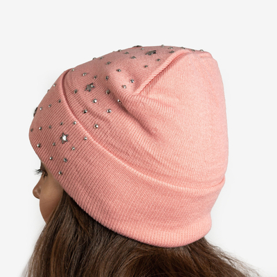 Chapeau rose pour femme avec étoiles et oxydes de zirconium - Accessoires