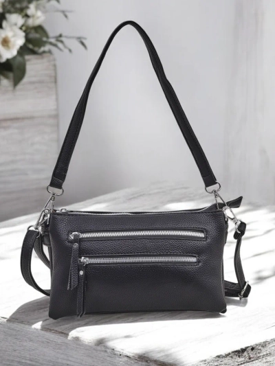 Royalfashion Petit sac à main pour femmes en cuir éco avec 3 compartiments