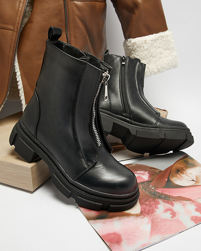 OUTLET Bottes hautes noires isolées pour femmes Slovys- Footwear