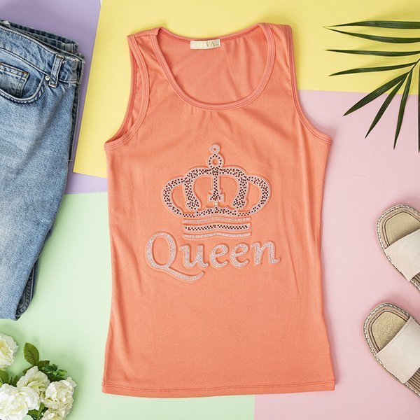 Top rose pour femme avec oxydes de zirconium - Vêtements