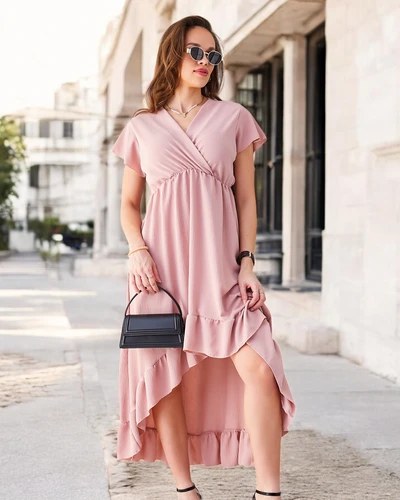 Robe midi Royalfashion pour femmes avec un ourlet asymétrique