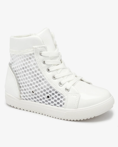 Baskets montantes blanches pour filles Borris- Footwear