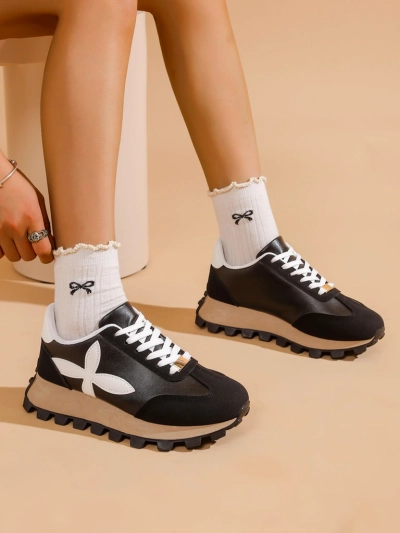 Royalfashion Baskets de sport pour femmes sur une semelle plus épaisse Aloqa