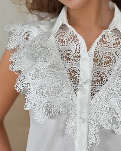 Royalfashion Chemise en dentelle pour femme