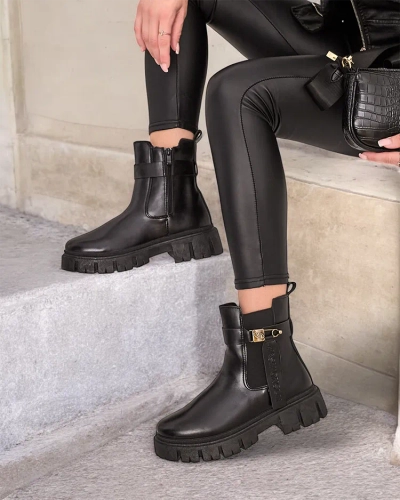 Royalfashion Bottes Dobinas en cuir eko pour femme