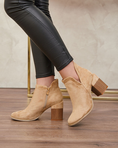 Royalfashion Bottes à talon aiguille Ricteas marron clair pour femme