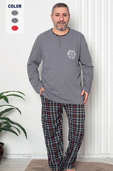 Royalfashion Pyjama gris pour homme