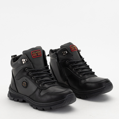 Chaussures de randonnée garçon noires Horse-Shoes