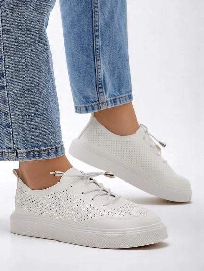 Royalfashion Chaussures de sport lacées perforées pour femmes Vaned
