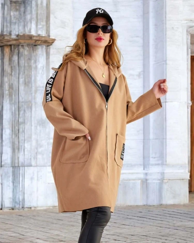 Royalfashion Veste femme a'la manteau jusqu'aux genoux