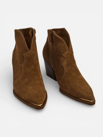 Bottines de cowboy pour femmes en cuir naturel Nilof
