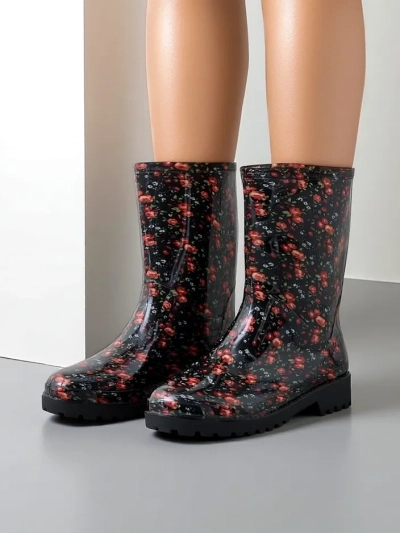 Bottes hautes noires pour femmes avec boucle Alecto- Footwear