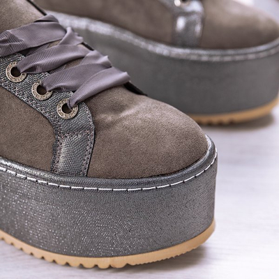 Creepers à plateforme grise Anime - Footwear