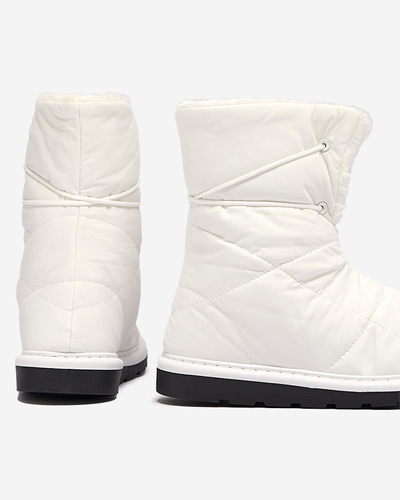 White women's shoes a'la snow boots Amirfu- Footwear