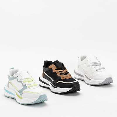 Baskets sport femme noires avec empiècements Kilila marron - Footwear