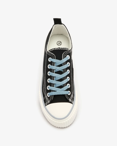 Baskets à lacets noires pour femme Tasabba- Footwear