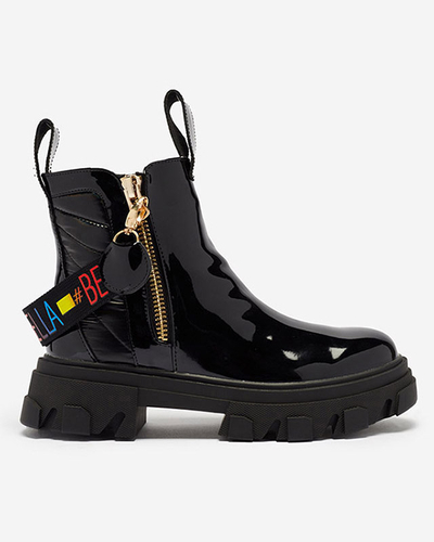 Bottines en cuir verni noir pour femme Osallu - Footwear