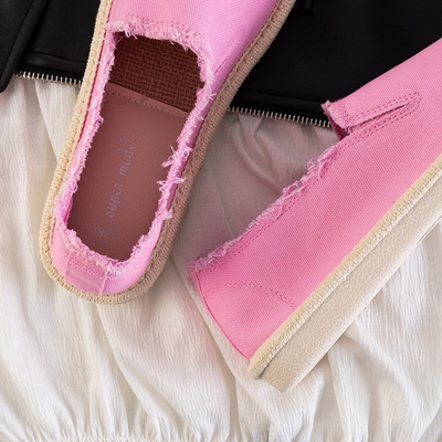 OUTLET Espadrilles tissées roses Rafiel pour femme - Chaussures