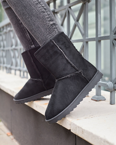 Royalfashion Noir bottes a'la bottes de neige pour femmes Leaner