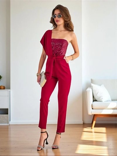 Combinaison longue pour femmes Royalfashion avec zircons