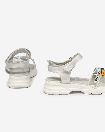 Sandales brillantes argentées pour filles Lorij - Chaussures