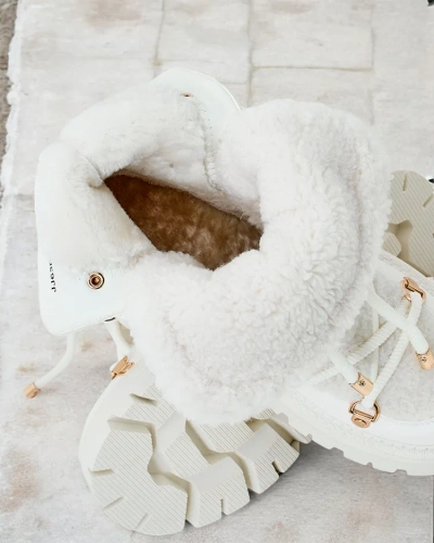 Royalfashion Bottes de neige Lozin à lacets pour femme