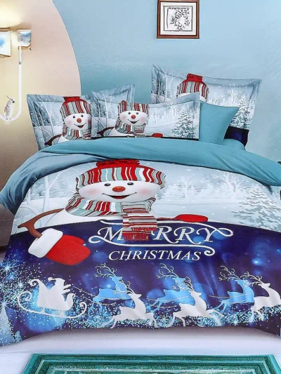 Royalfashion Linge de lit de Noël 160x200 ensemble 3 PARTIES