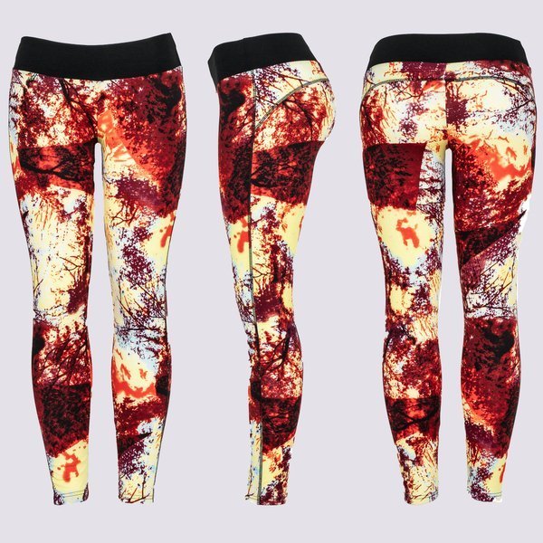 Leggings colorés à prédominance bordeaux - Pantalon 1