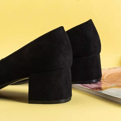 OUTLET Escarpins femme en éco-daim noirs Taira - Chaussures