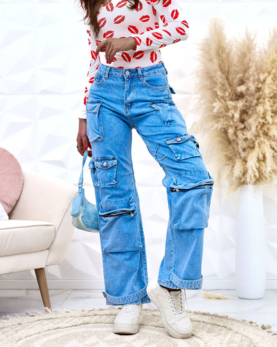 Royalfashion Pantalon de combat large pour femme