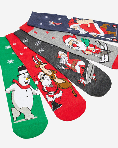 Chaussettes longues de Noël pour hommes 5 / paquet - Sous-vêtements