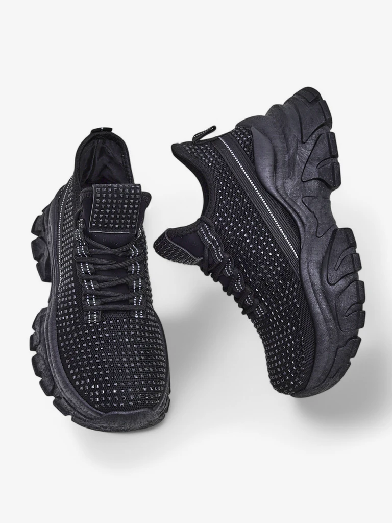 Royalfashion Baskets de Sport pour Femmes avec Strass Blysco