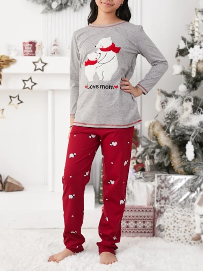 Pyjama en coton pour enfants Royalfashion Noël avec des ours polaires