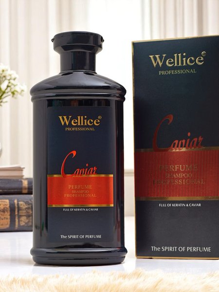 Wellice Shampooing parfumé avec kératine lisse et hydrate