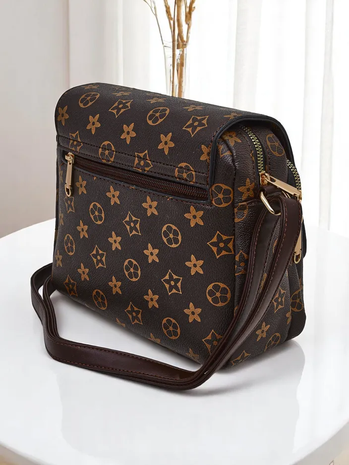 Royalfashion Square sac à main imprimé en similicuir écologique