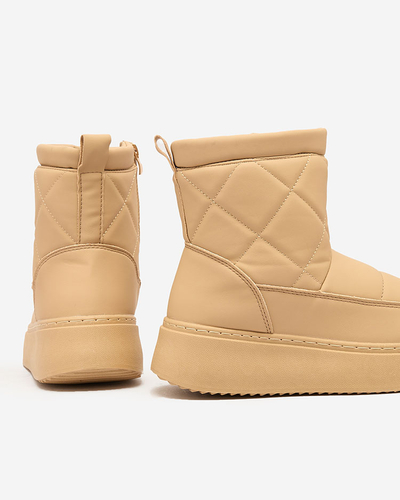 Royalfashion Bottes pour femmes marron clair a'la snow boots Kacecica