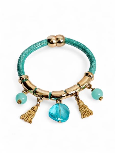 Bracelet pour femmes avec perles et paillettes