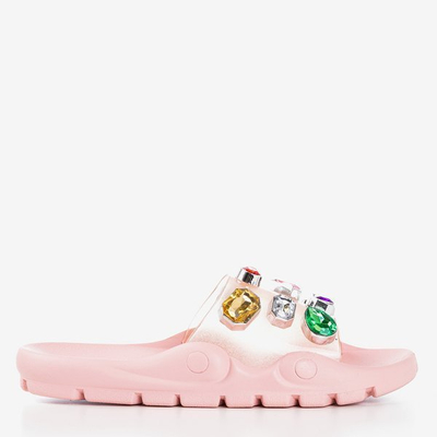 Chaussons rose clair avec galets Tamarice - Footwear